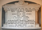 Memorials inside chapel