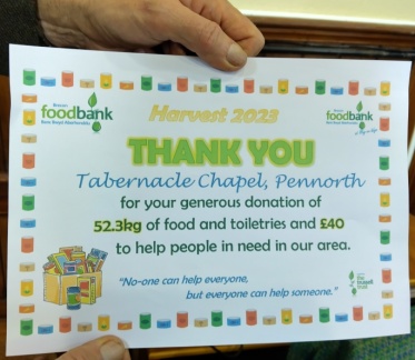 Harvest donation 2023